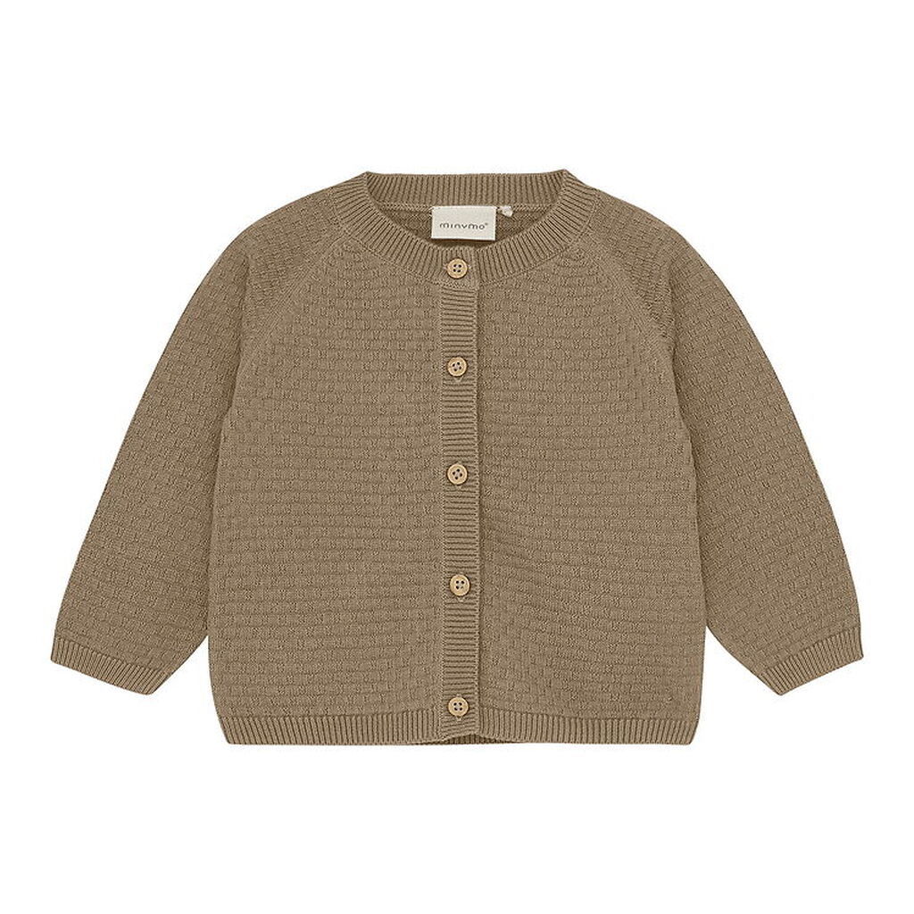 Minymo Cardigan - Strik - Timber Wolf