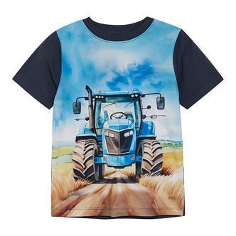 Minymo T-shirt - Blue Nights m. Print