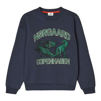 Mads Nørgaard Sweatshirt - Sonar - Parisian Night m. Grøn