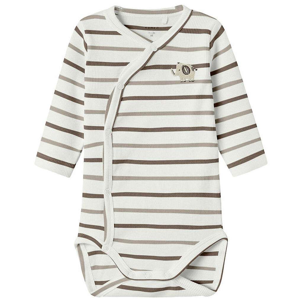 Name It Slå-om Body l/æ - Rib - NbnOfant - Cloud Dancer