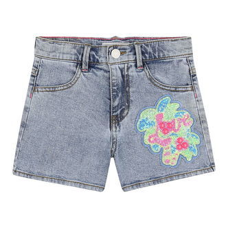 Billieblush Shorts - Denim - Stone m. Pailletter