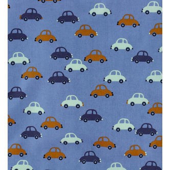 Nørgaard Madsens Sengetøj - Poplin - Junior - Blå m. Biler