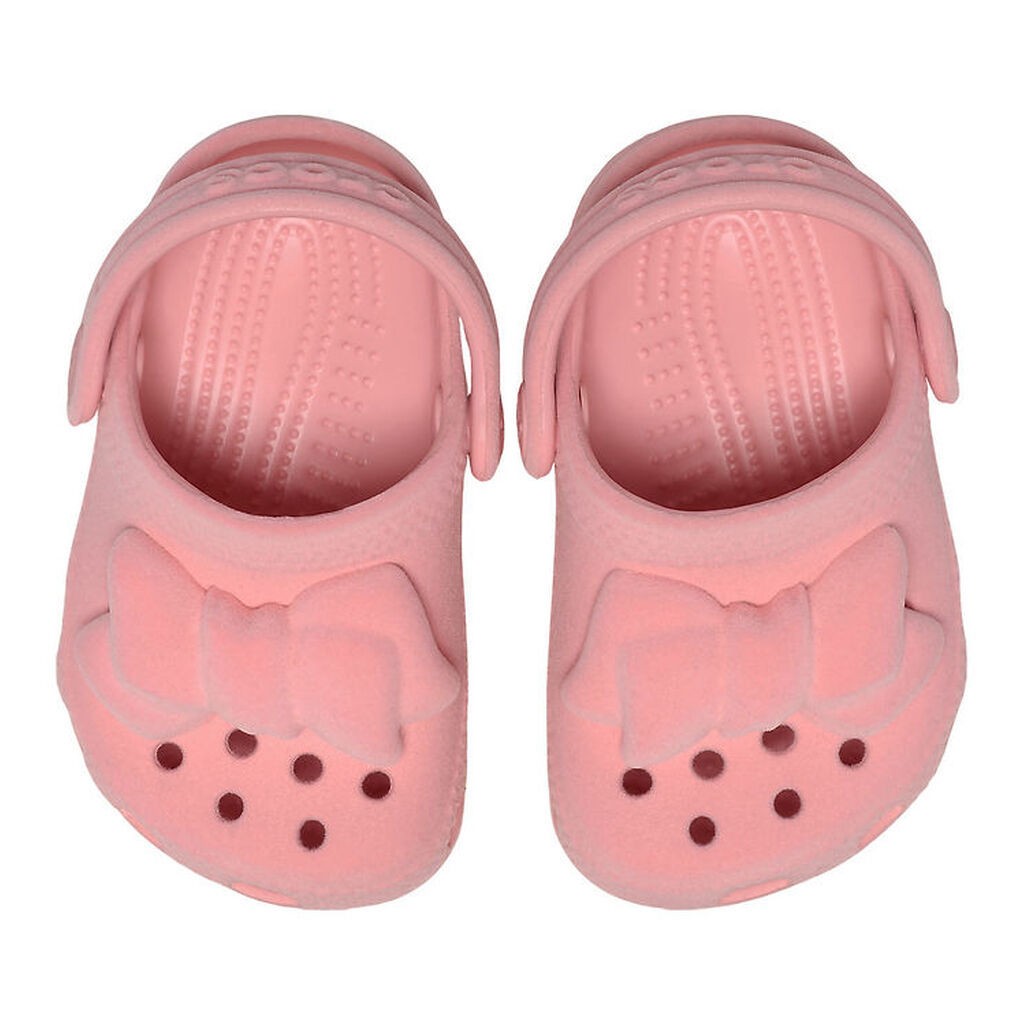 Crocs Sandaler - Crocs Littles Velvet Bow - Powder Pink