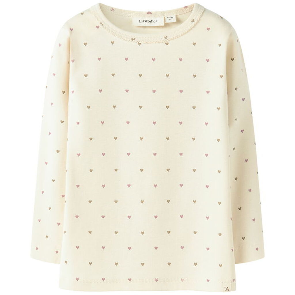 Lil Atelier Bluse - NmfFlalo - Turtledove/Heart