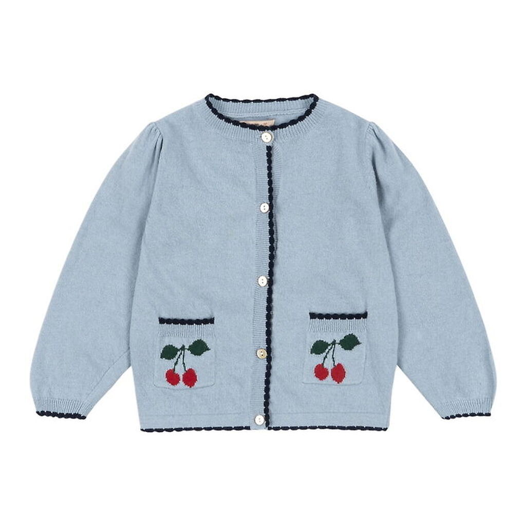 Konges Sløjd Cardigan - Bomuld/Uld - Strik - Alexa - Blue Fog