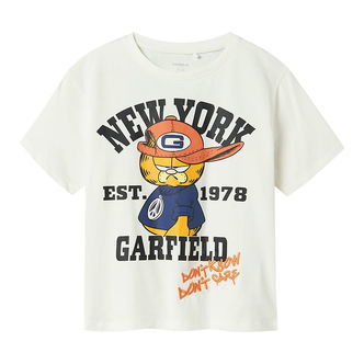 Name It T-shirt - NkmAbbas Garfild - Cloud Dancer