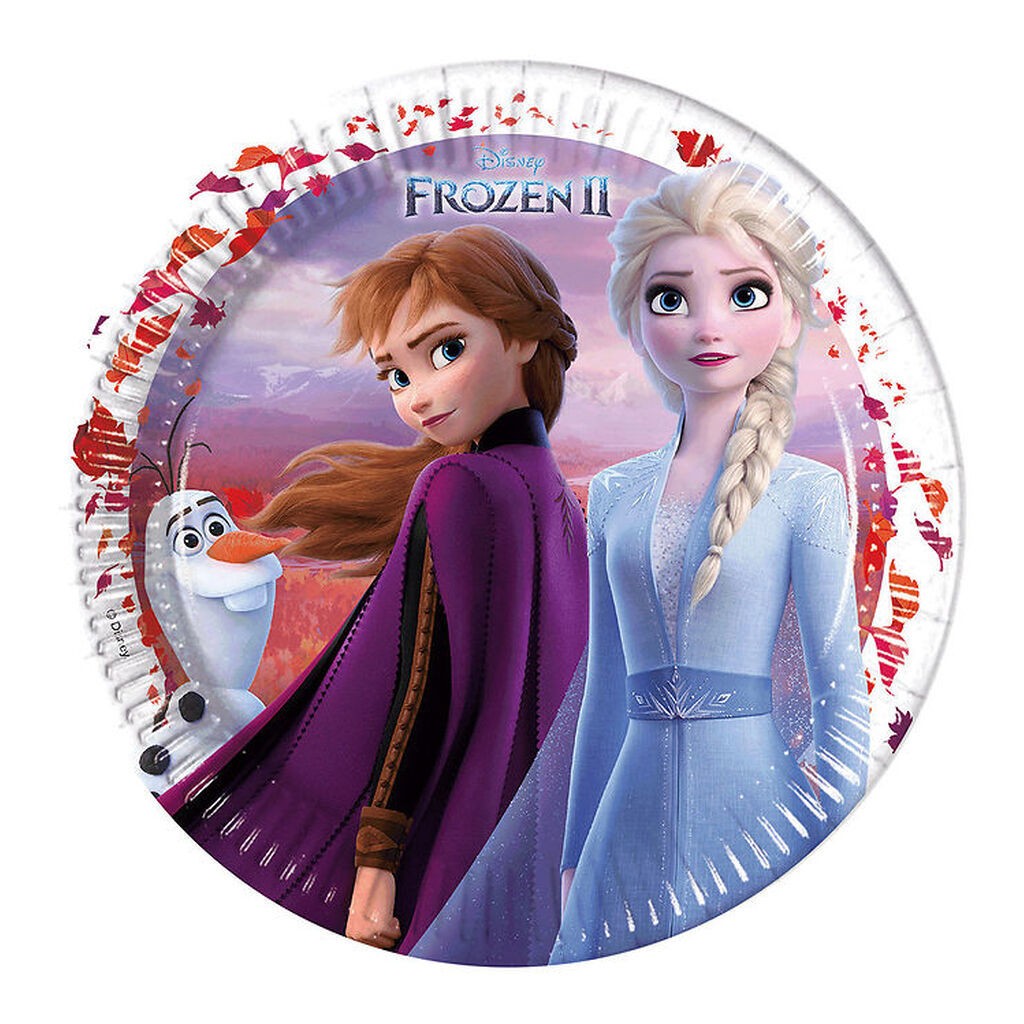 Decorata Party Paptallerkner - 8-pak - 23 cm - Frozen II