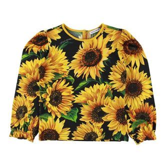 Dolce & Gabbana Bluse - Gul m. Solsikker