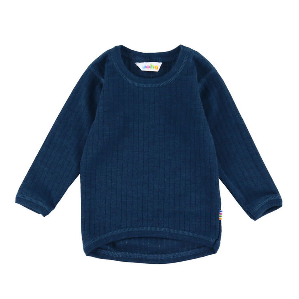 Joha Bluse - Uld - Rib - Mørk Turkis
