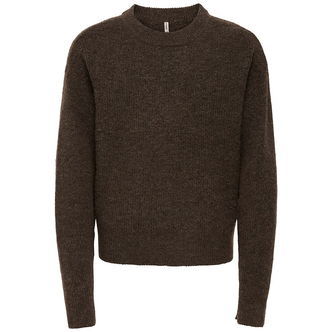 Kids Only Bluse - Strik - KogCamilla - Black Coffee/ Melange