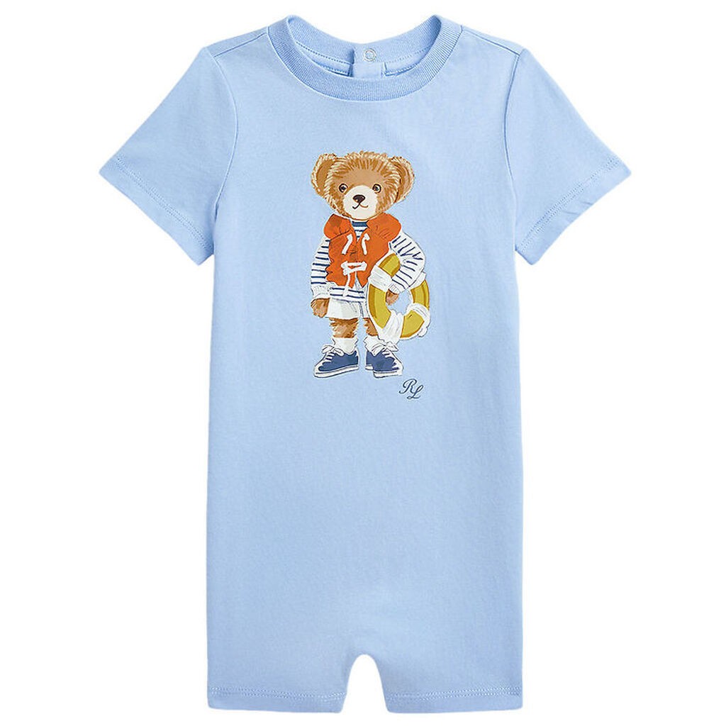 Polo Ralph Lauren Sommerdragt - Lyseblå m. Bamse