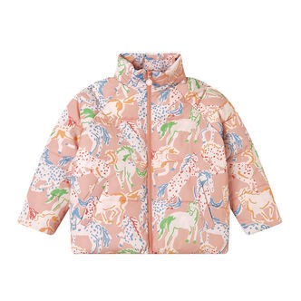 Stella McCartney Kids Dynejakke - Rosa m. Heste