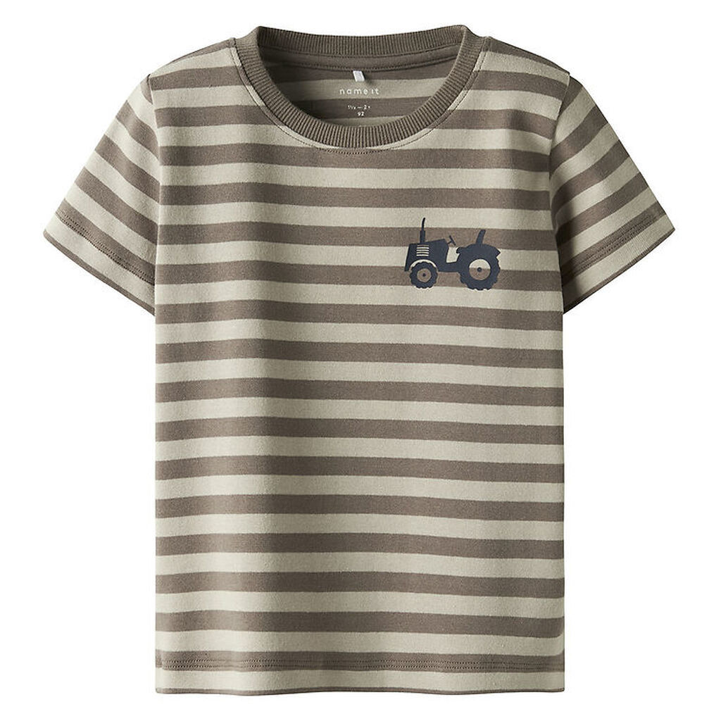 Name It T-shirt - NmmJamoe - Pure Cashmere/Walnut