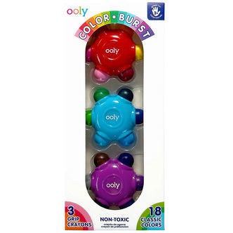 Ooly Farvekridt - 3 stk. - Easy Grip - Colour Burst