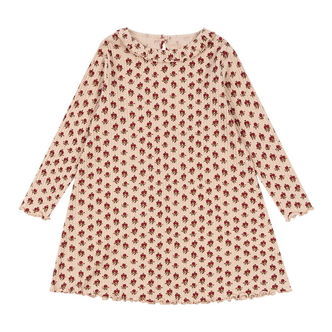 Konges Sløjd Kjole - Rib - Nia - Ruby Rose m. Hulmønster