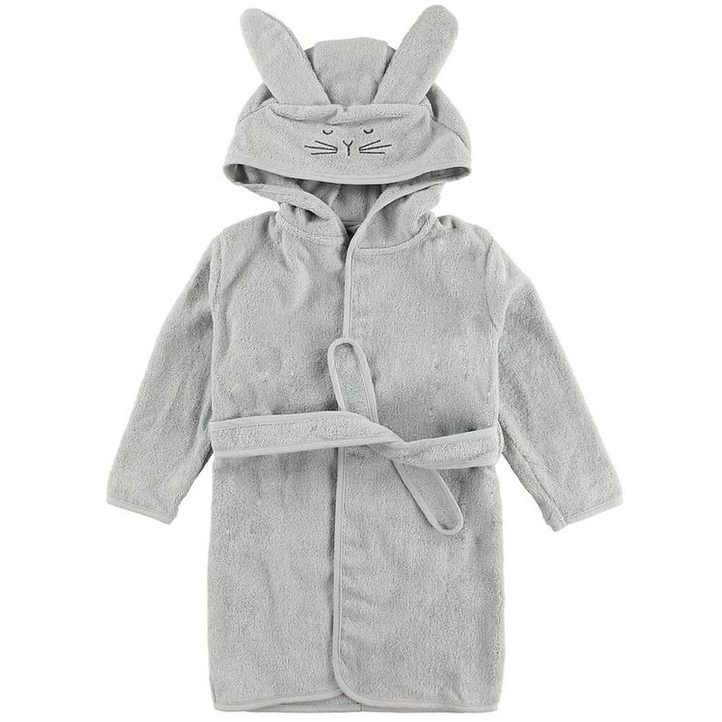 Pippi Baby Badekåbe - Grå m. Kanin