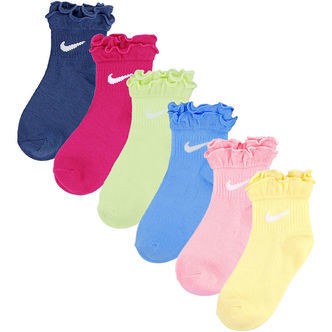 Nike Ankelstrømper - 6-pak - Vivid Pink m. Flæse