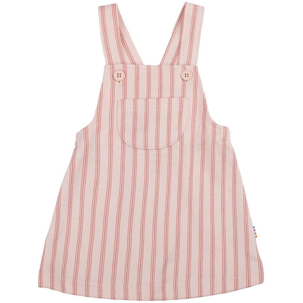 Joha Kjole - Pinafore - Lyserød m. Striber