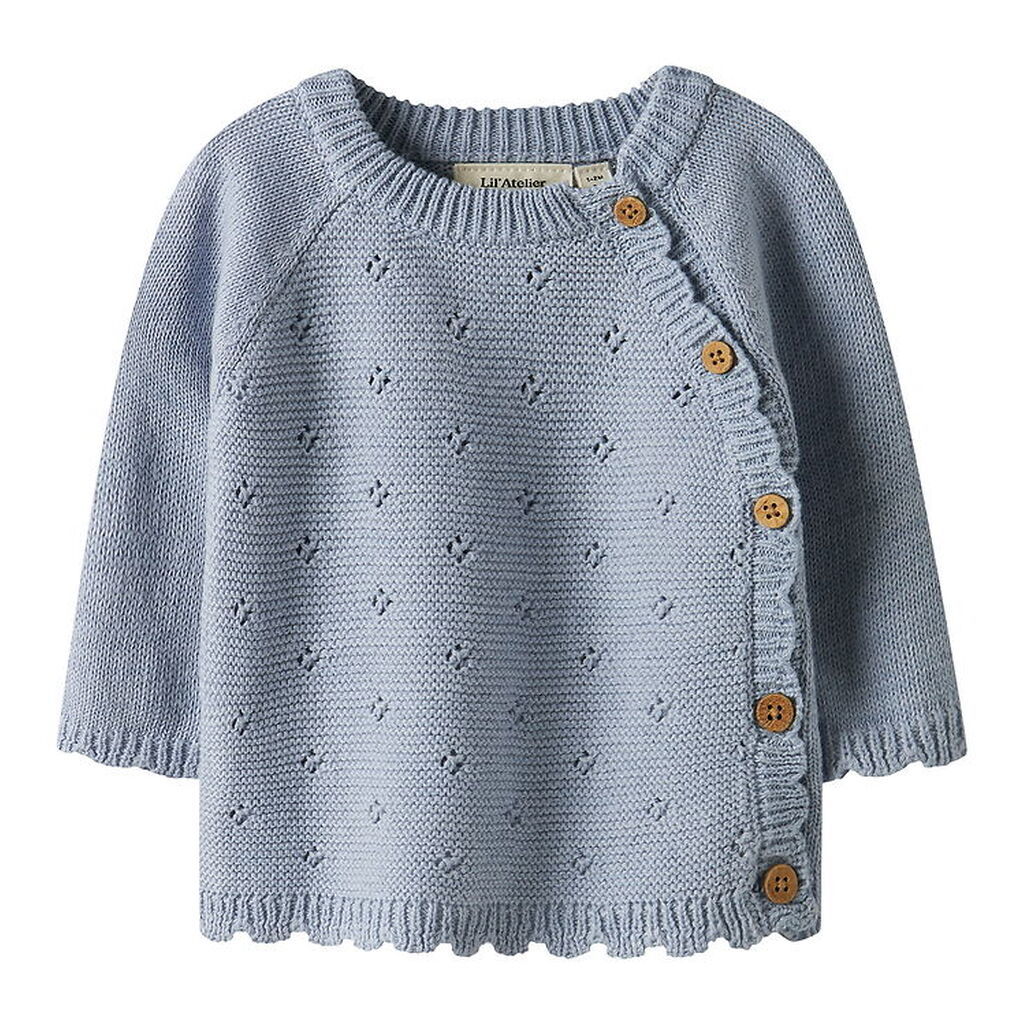 Lil' Atelier Bluse - Strik - Noos - NbfLaguna - Zen Blue