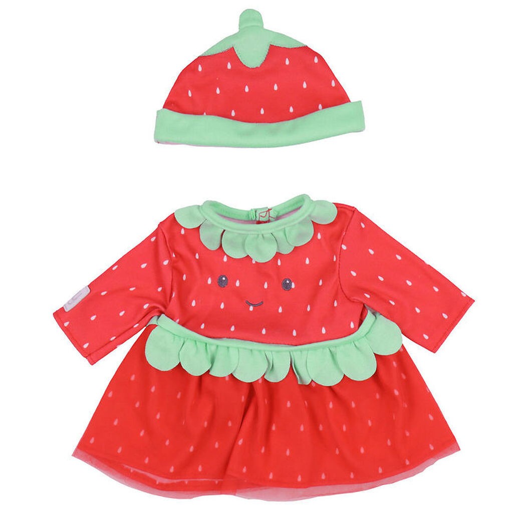 Tiny Treasures Dukketøj - Strawberry Cutie Outfit