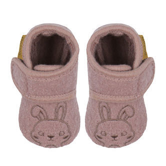 En Fant Hjemmesko - Uld - Marron m. Kanin