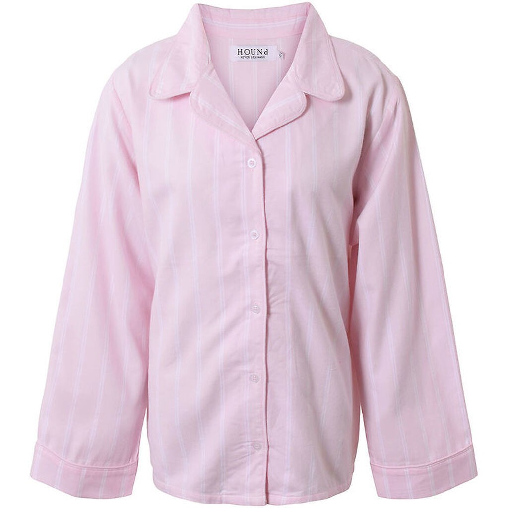 Hound Natskjorte - Rosa/Hvidstribet