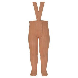 Condor Strømpebukser m. Seler - Rib - Brun