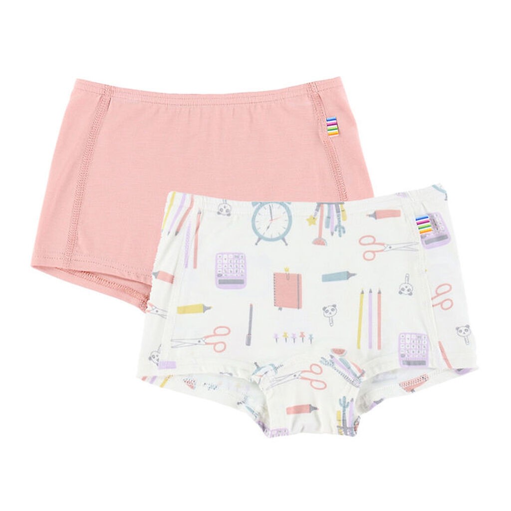 Joha Hipster - 2-pak - Viskose/Bambus - Off White m. Print