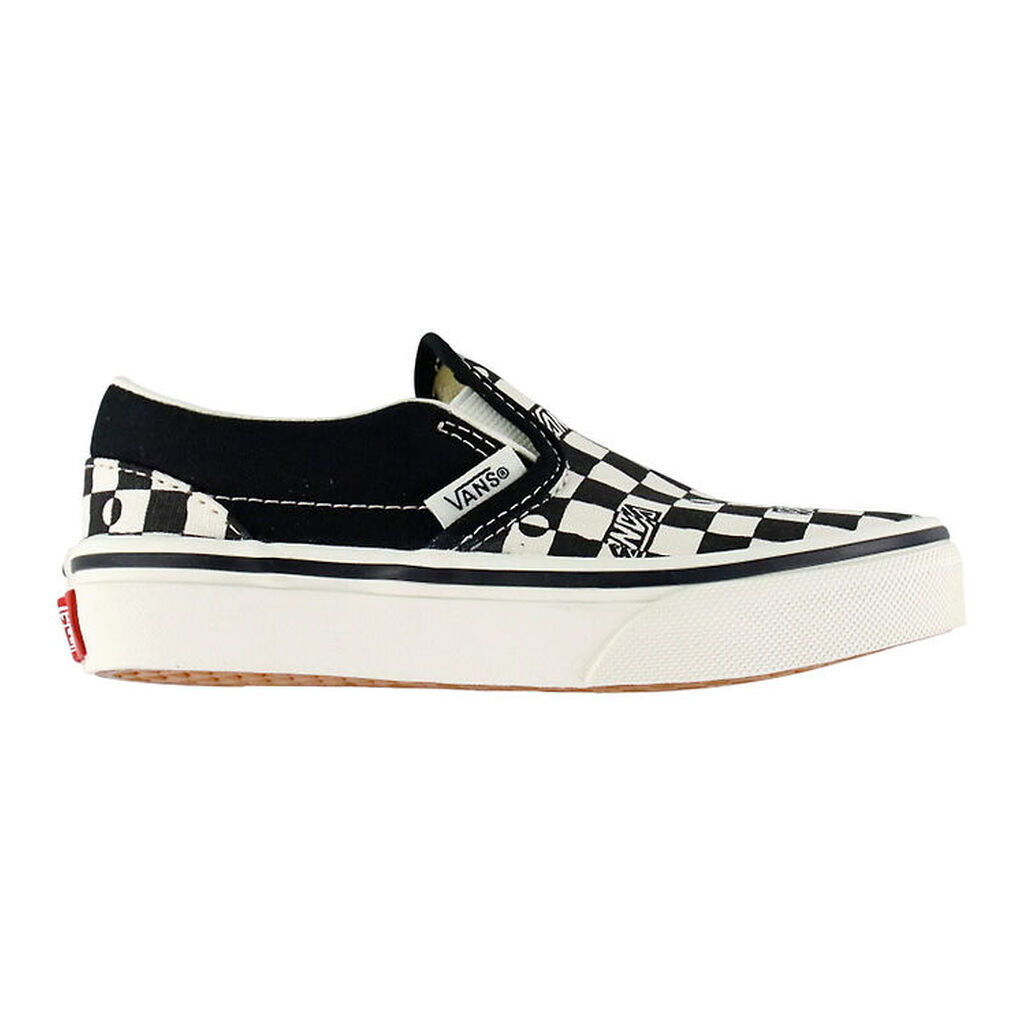 Vans Sko - Classic Slip-On - Geo Check Sort/Hvid