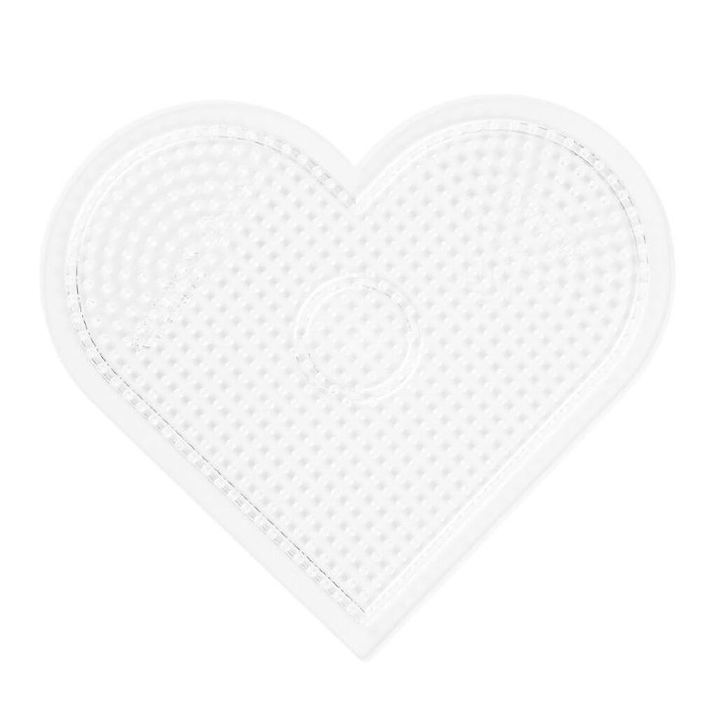 Hama Midi Perleplade - Stor Hjerte - Transparent