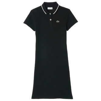 Lacoste Kjole - Rib - Sort