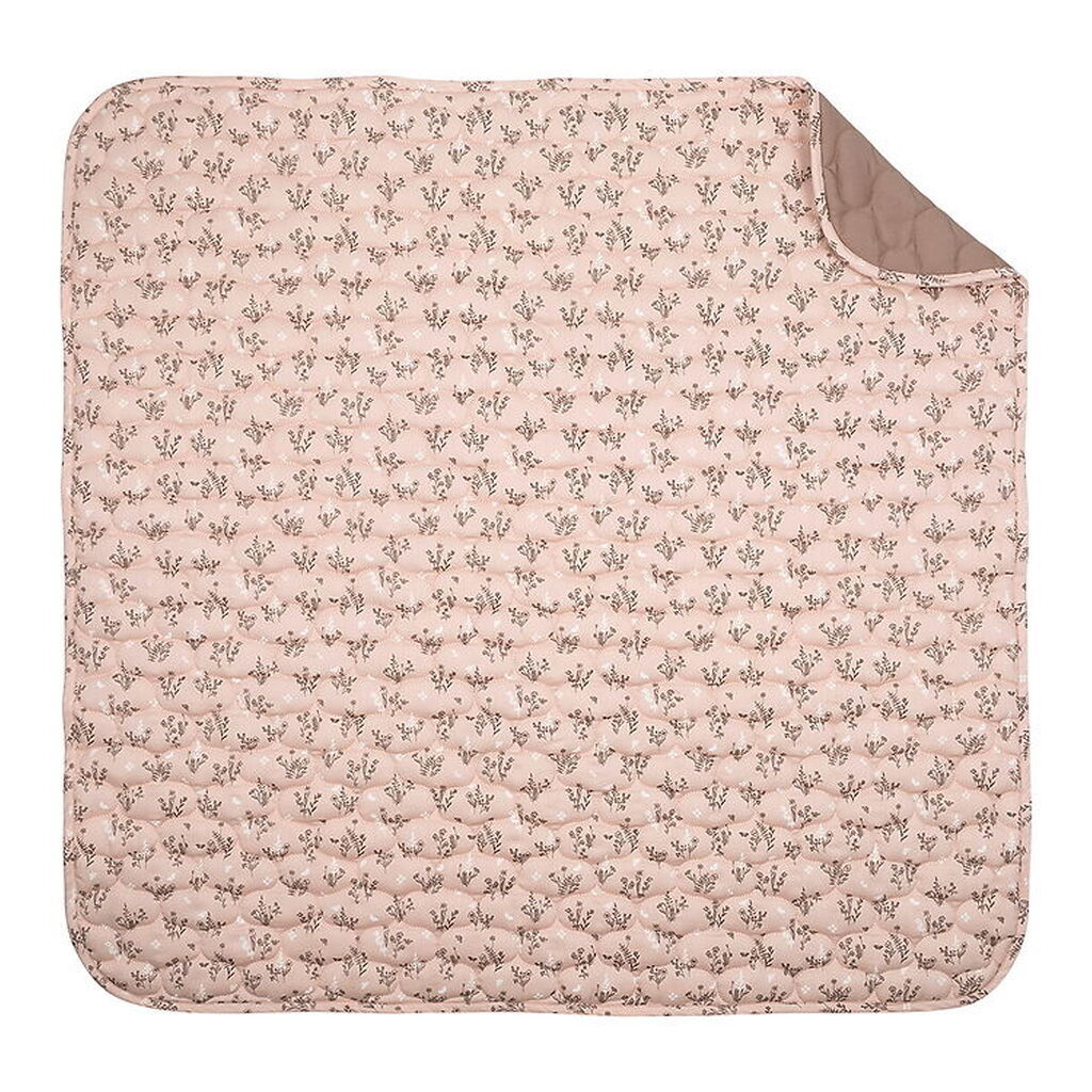 Müsli Tæppe - Quiltet - 90x90 cm - Flora - Nightingale/Balsam Cr