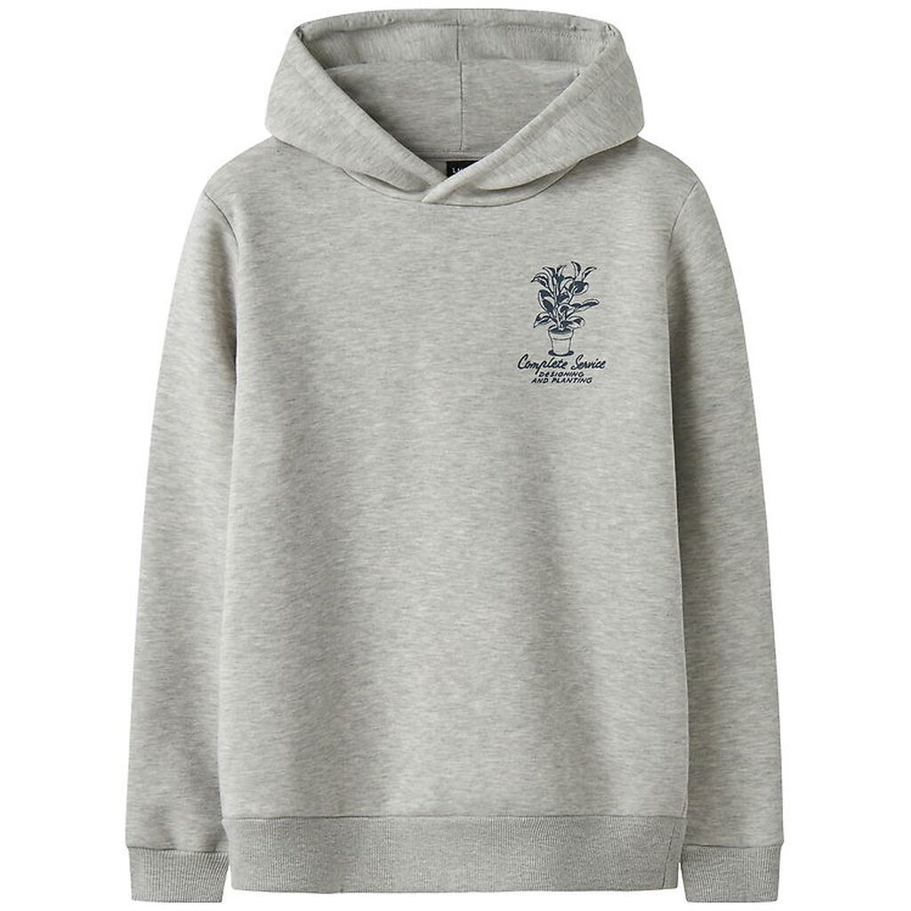 LMTD Hættetrøje - NlmKlant - Light Grey Melange/Pageant Blue