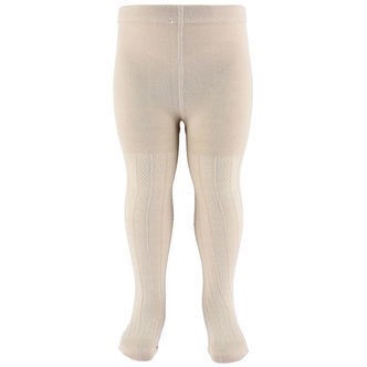 Wheat Strømpebukser - Uld - Karla - Offwhite m. Mønster