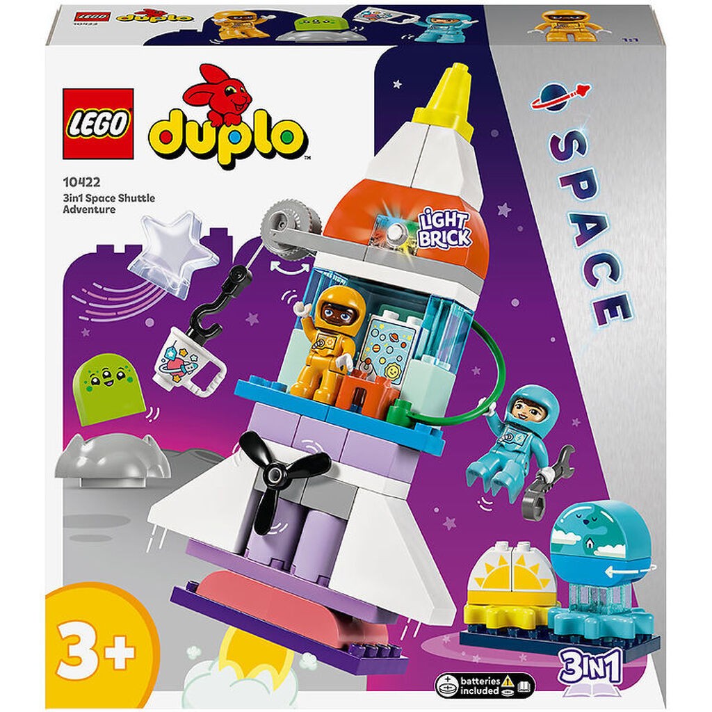 LEGOÂ® DUPLO - 3-i-1-Eventyr Med Rumfærge 10422 - 58 Dele