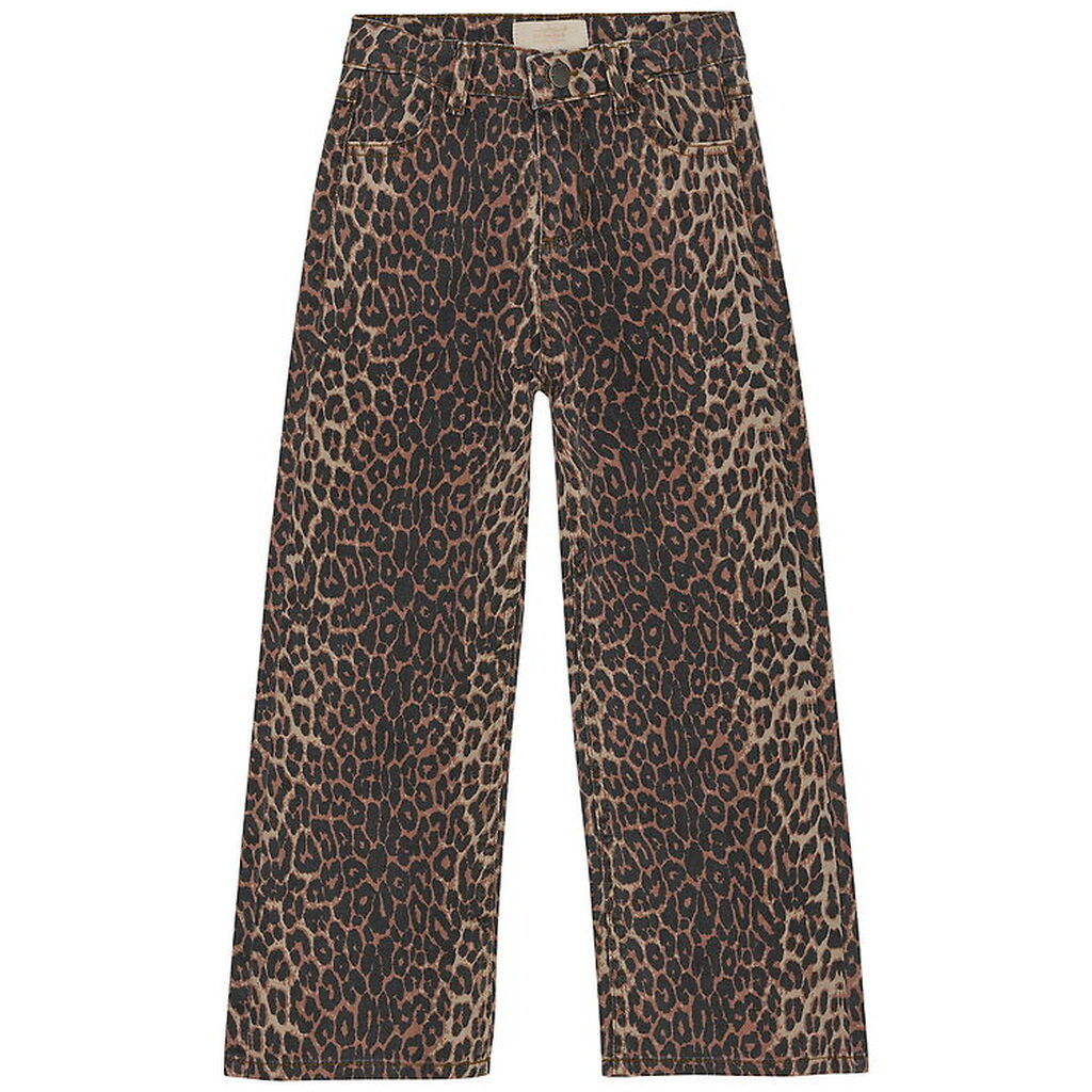 Creamie Jeans - Denim - Wide - Brown Leo