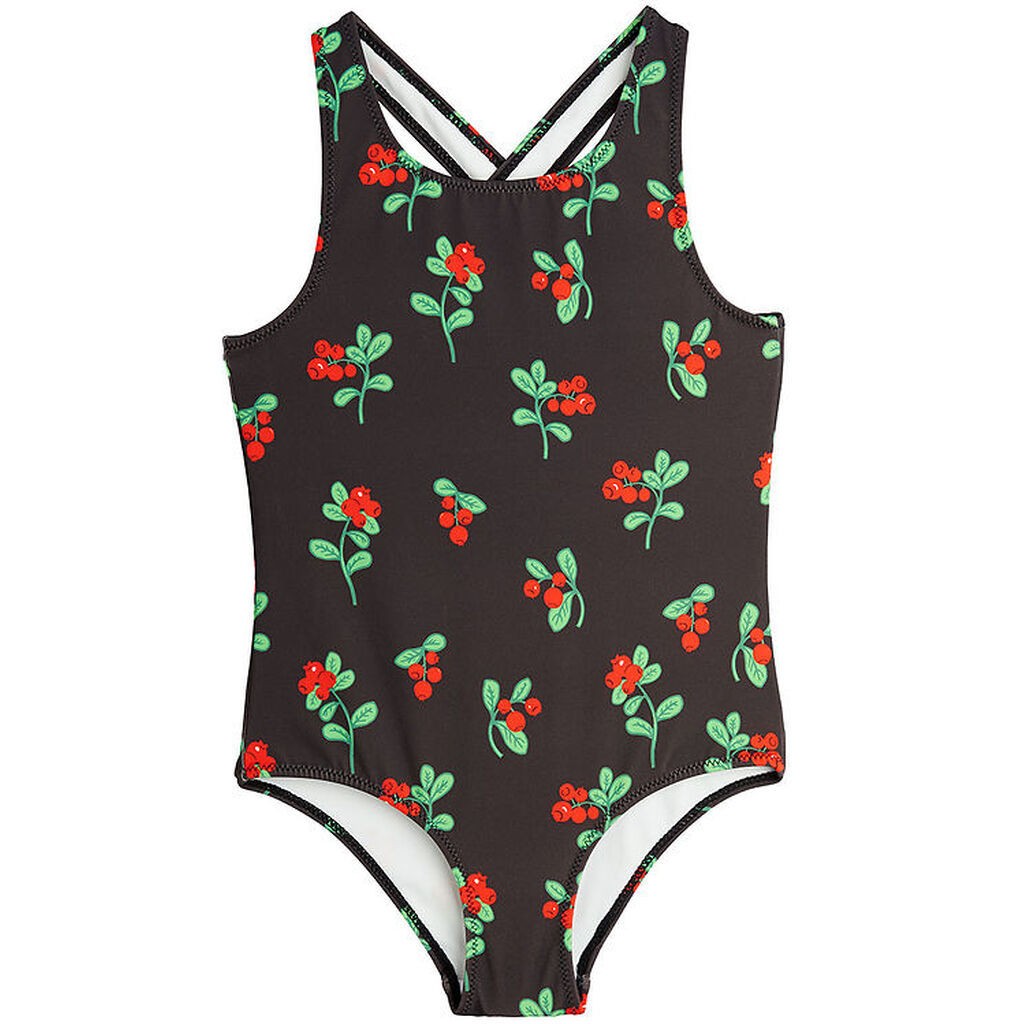 Mini Rodini Badedragt - UV 50+ - Lingonberries - Sort
