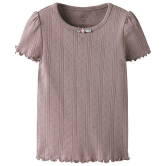 Name It T-shirt - NmfJsilke - Purple Dove m. Hulmønster