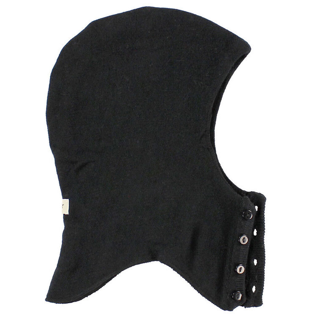 MarMar Elefanthue m. Knapper - Uld/Bomuld - 2-lags - Sort