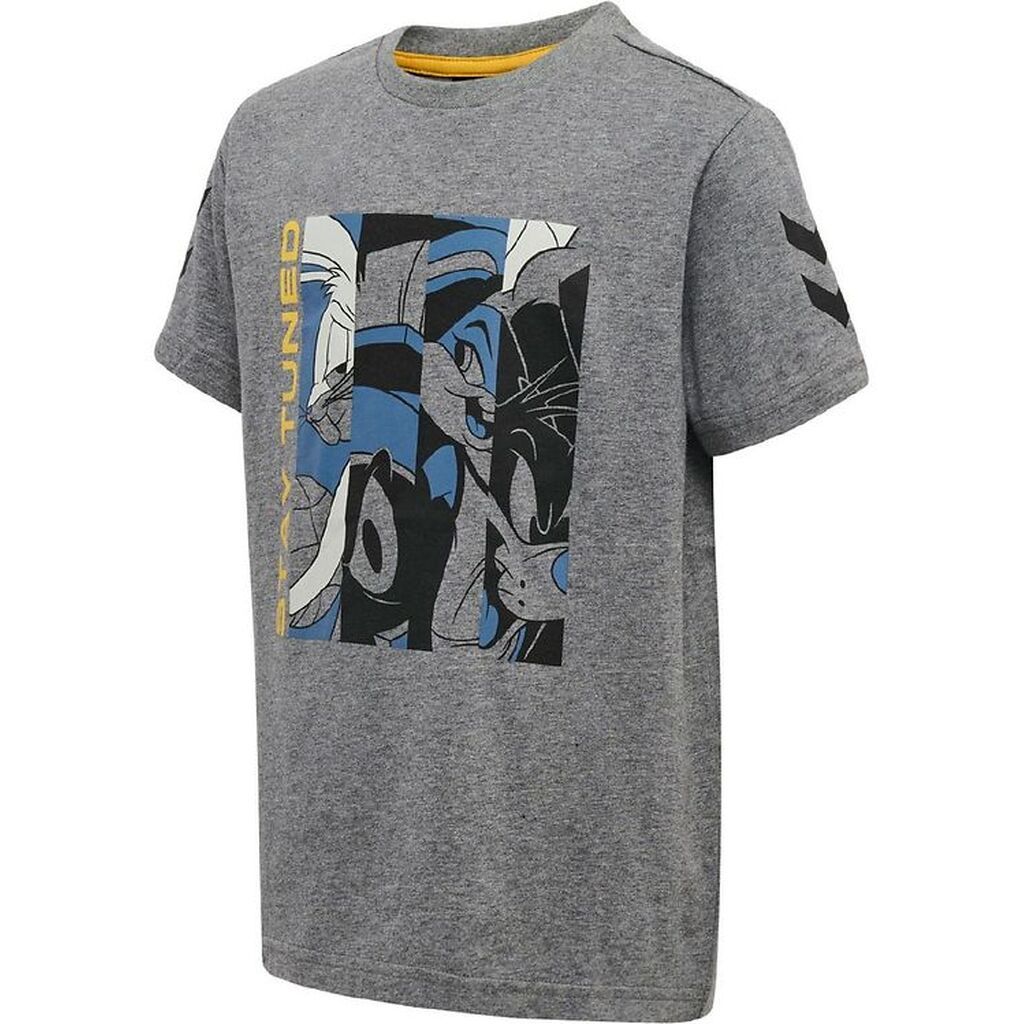 Hummel T-shirt - hmlSpace Jam Tres - Gråmeleret m. Print