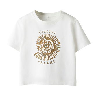 Name It T-shirt - NmfHaline - Cloud Dancer