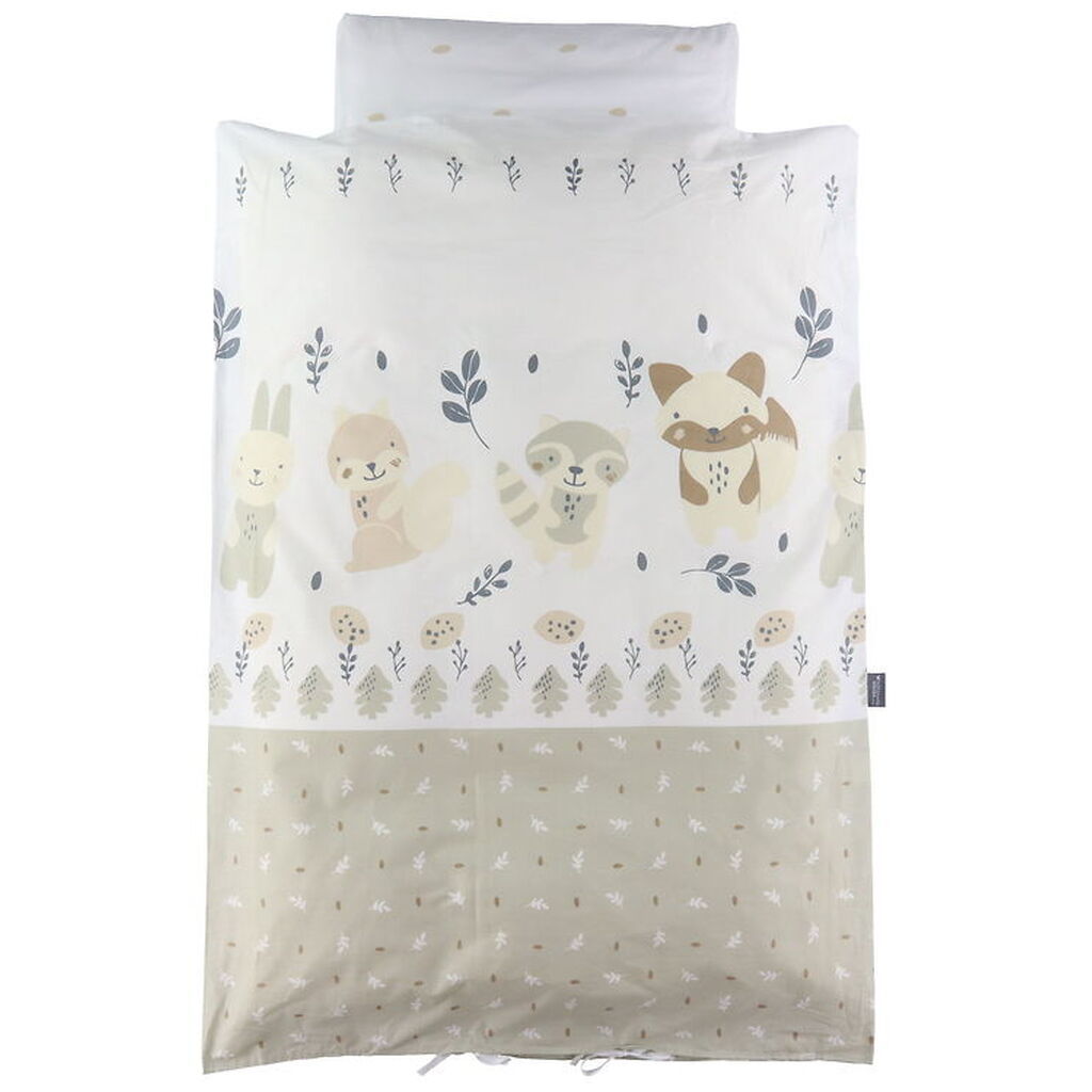 Nørgaard Madsens Sengetøj - Junior - Hvid m. Store Glade Dyr