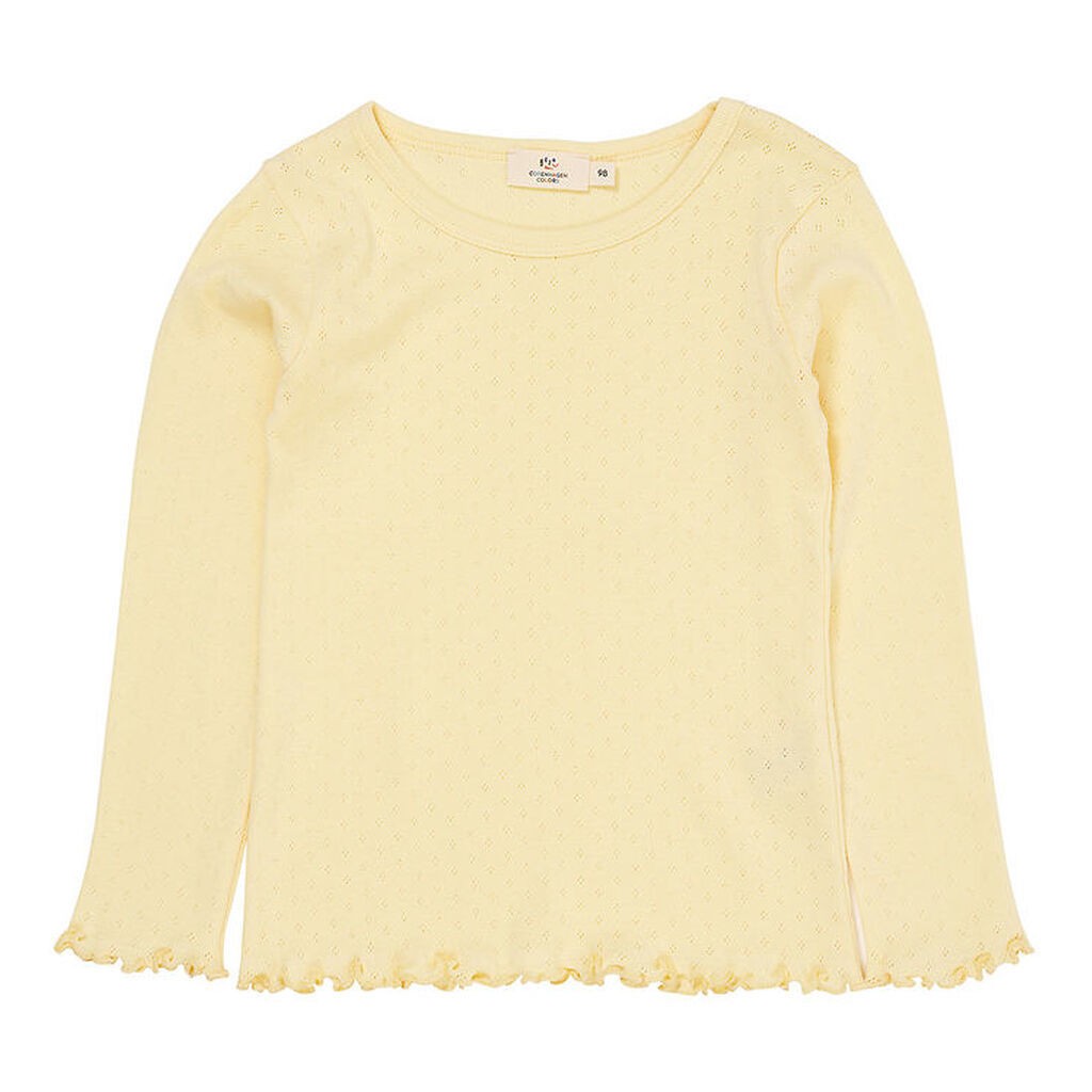 Copenhagen colors Bluse - Pointelle - Lt. Tellow