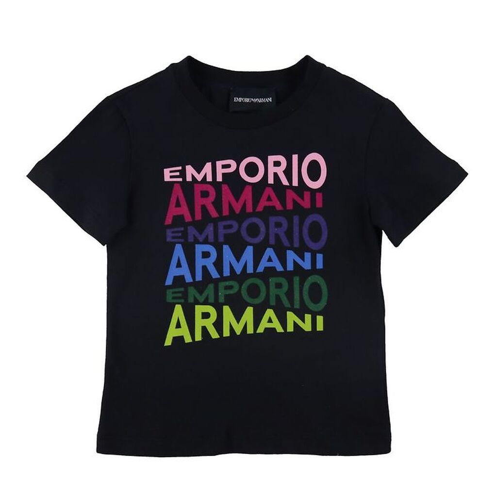 Emporio Armani T-shirt - Navy m. Print/Glimmer