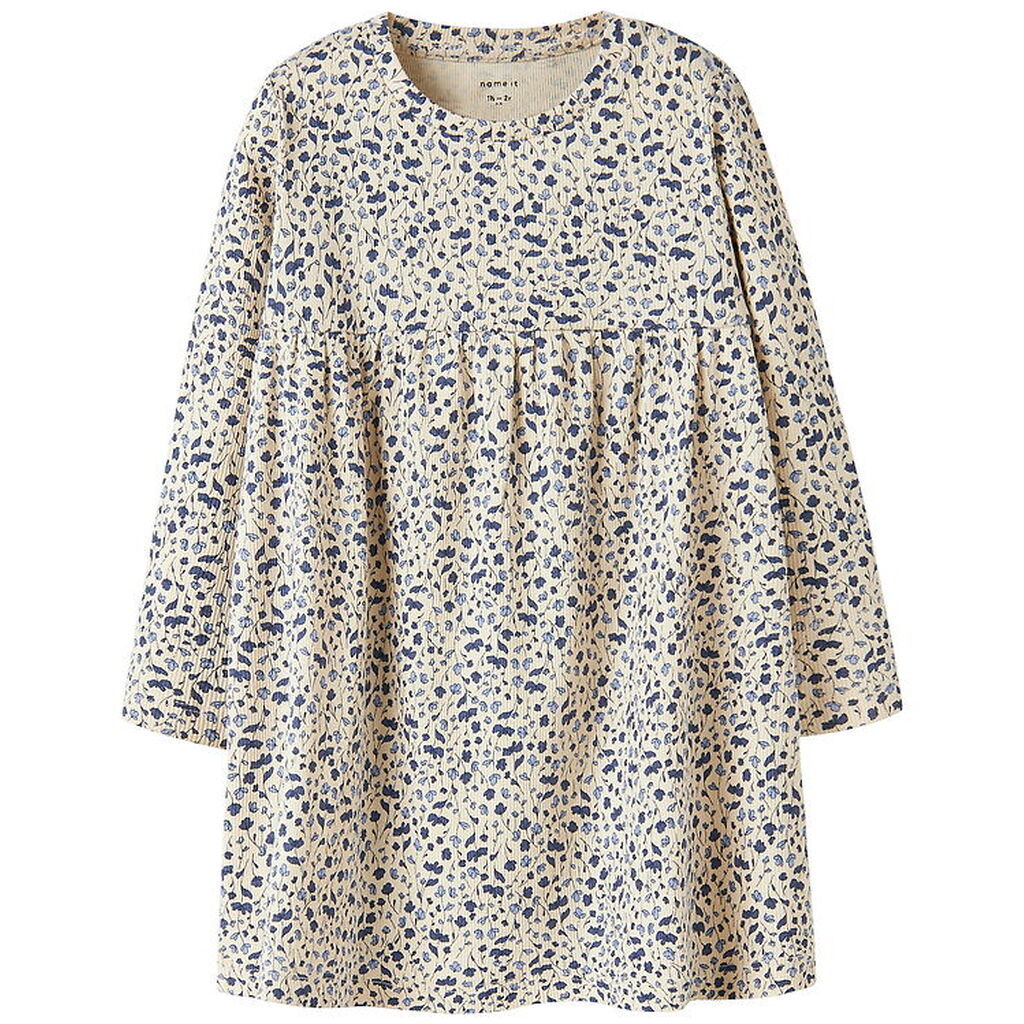 Name It Kjole - Rib- NmfNelia - Parchment