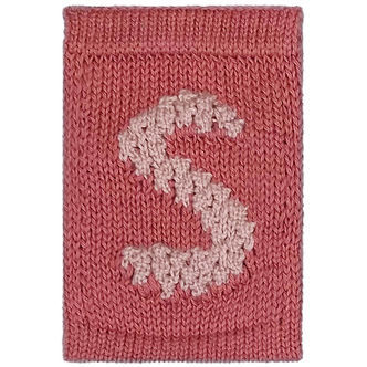 Smallstuff Strikket Bogstav - S - Rosa Alfabet