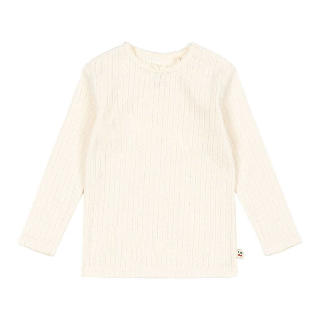 Konges Sløjd Bluse - Minnie - Buttercream m. Hulmønster