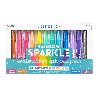 Ooly Farvekridt - Rainbow Sparkle Watercolor Metallic - 12 stk