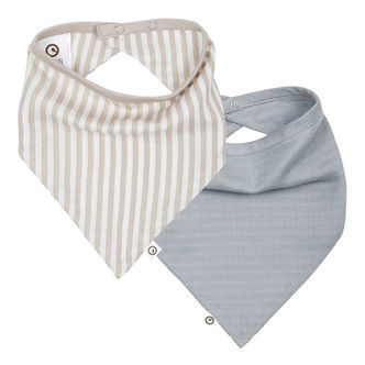 Müsli Savlesmække - Stripe Muslin - 2-pak - Balsam cream/Cashme