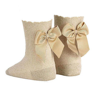 Condor Knæstrømper m. Sløjfe - Beige